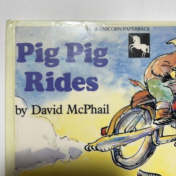 Set Of 2 Childrens Story Books Hardcover Pig Pig Rides and The Boy Who Went Ape - Picture 3 of 11
